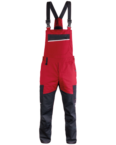 Ogrodniczki robocze 6507/V-WORK czarno-bordowe