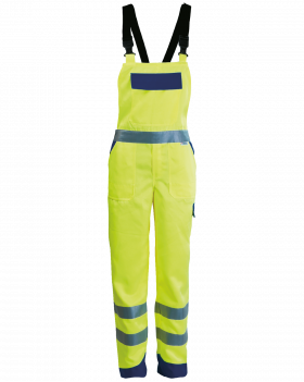 6920 HV KNEITER high-visibility dungarees (yellow hi-vis/navy blue)