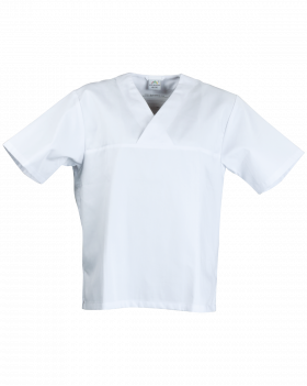 3257 White Bakers Jacket - Short Sleeve