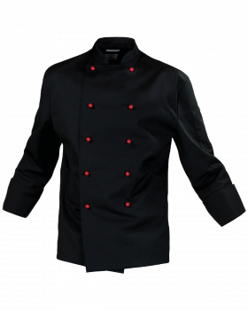 3402 Chef's Jacket with sleeve pocket (Black)