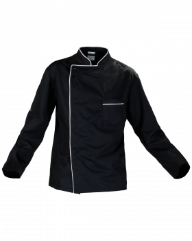 3771 Men's Black Chef's Jacket - TENCEL