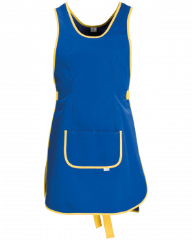 4167 French Kitchen Apron (Blue/Yellow)