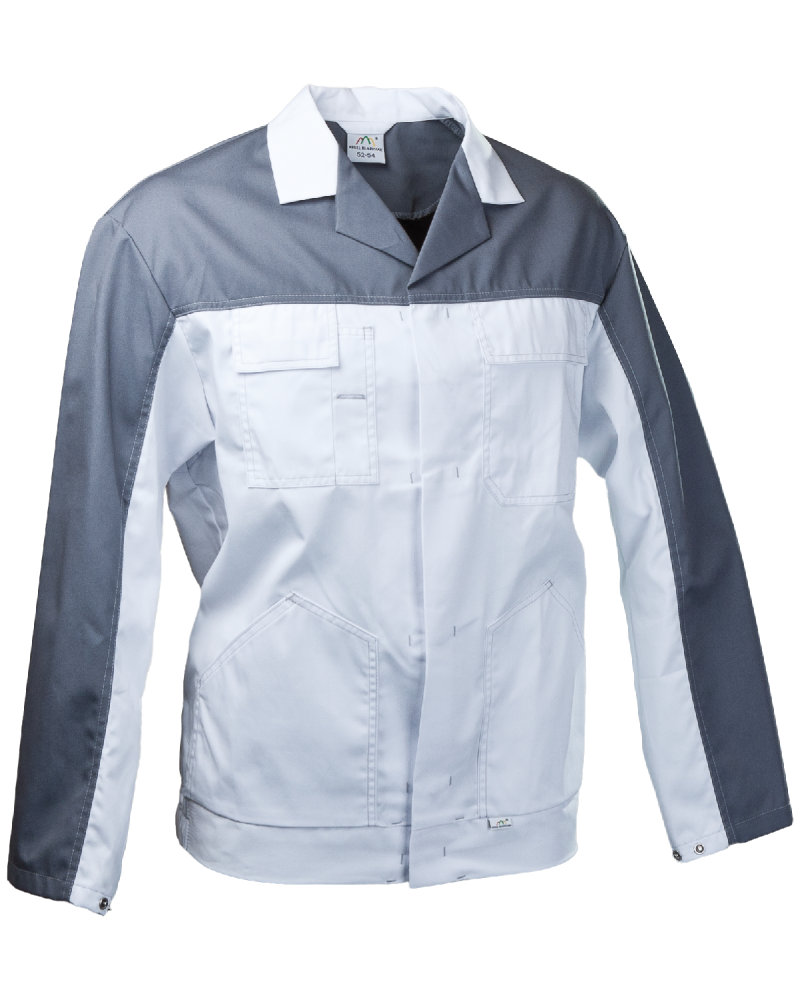 Bluza robocza Work, biało-szara - przód bluzy