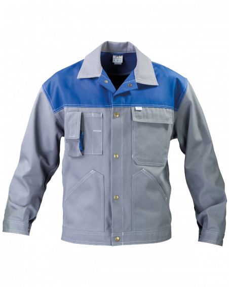 Bluza robocza PROFI, szaro-niebieska - przód bluzy