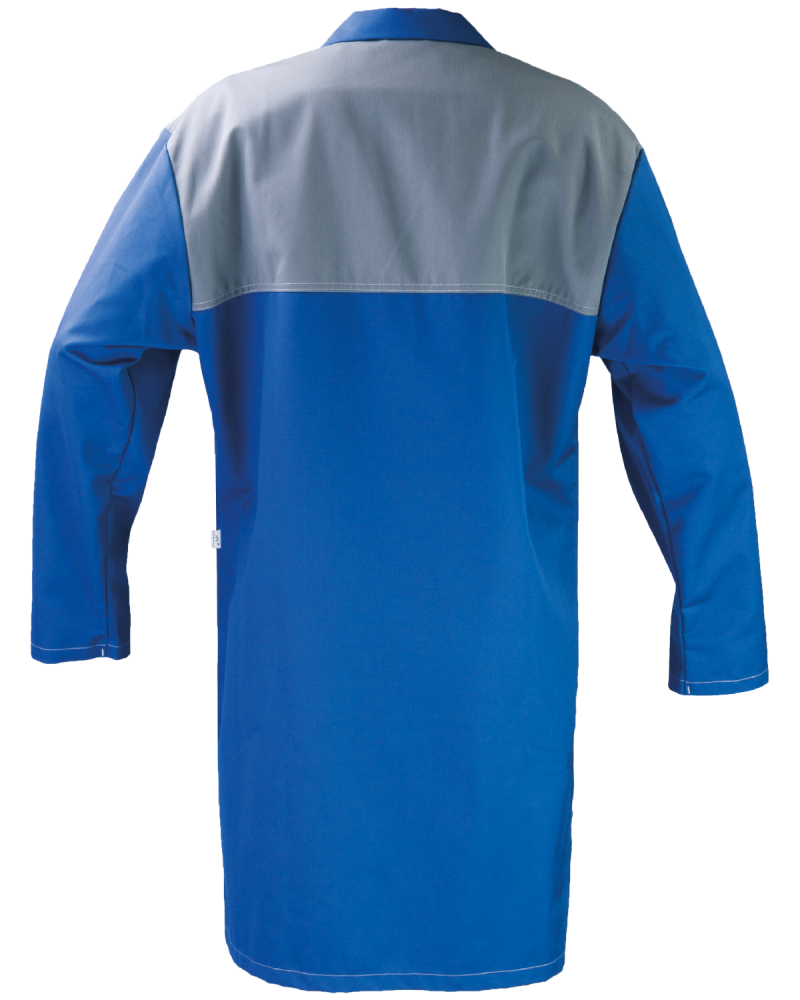 Fartuch roboczy PROFI, niebiesko-szary - tył fartucha