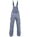 Ogrodniczki PROFI, szaro-niebieskie - tył spodni