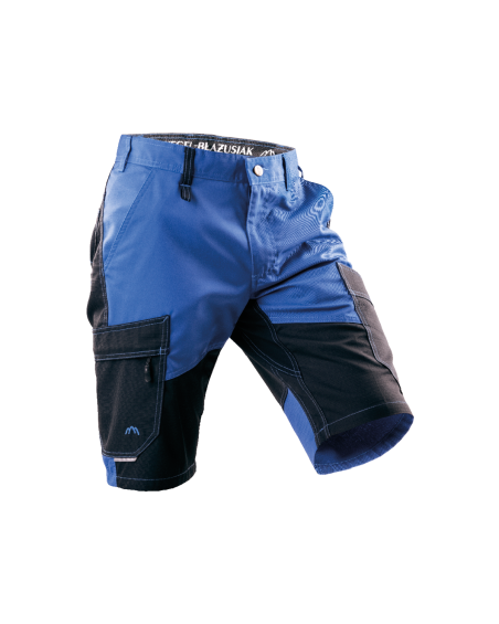 Krótkie spodenki z odblaskami czarno-niebieskie — prawy bok spodenek