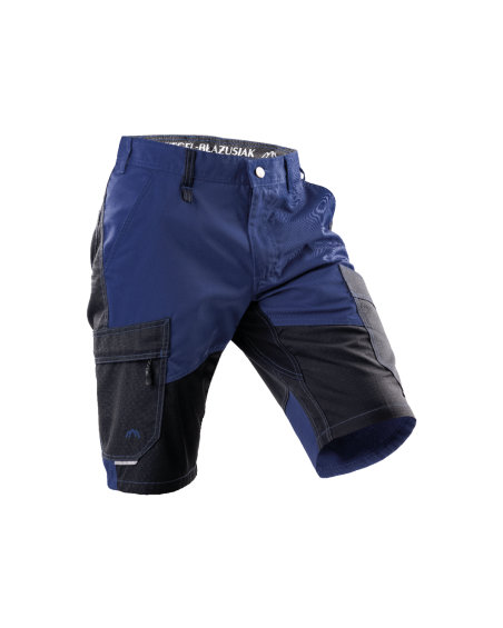 Krótkie spodenki z odblaskami, granatowo-czarne — prawy bok spodni