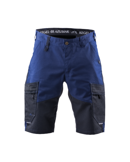 Krótkie spodenki z odblaskami, granatowo-czarne — przód spodni