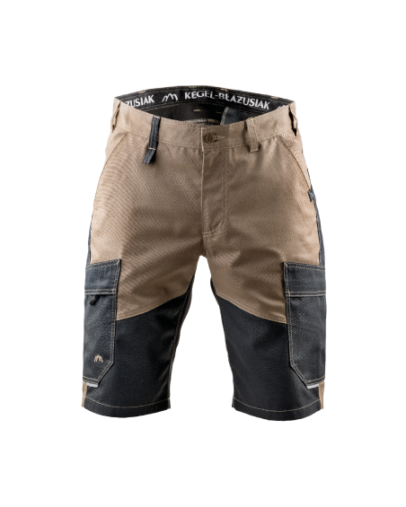 Krótkie spodenki 5506 czarny/brązowy — przód spodenek