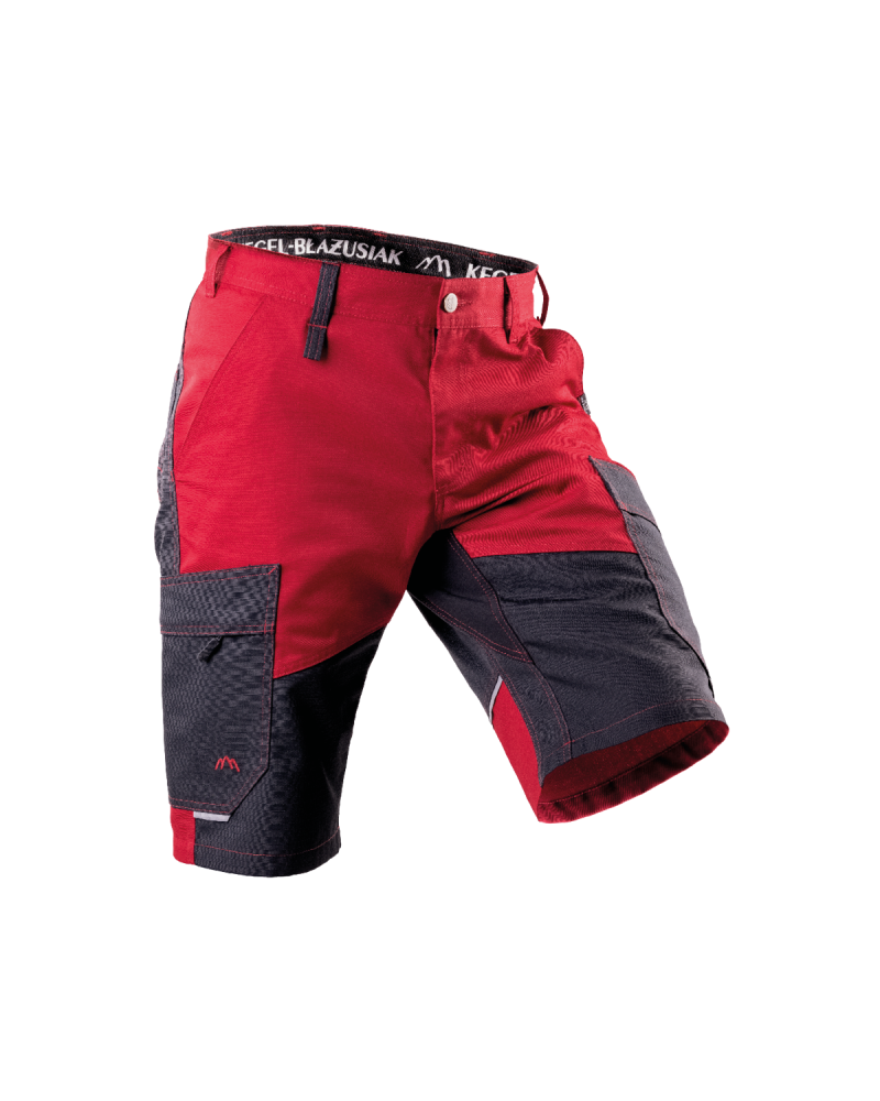 Krótkie spodenki 5506, czarno-bordowe — prawy bok spodni