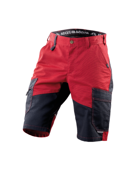 Krótkie spodenki 5506, czarno-bordowe — lewy bok spodni