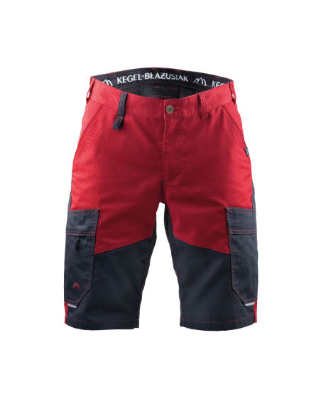 Krótkie spodenki 5506, czarno-bordowe — przód spodni