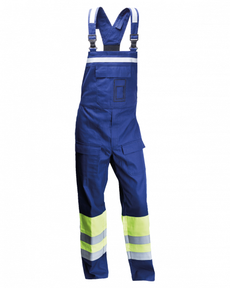 Ogrodniczki Hi-vis multiochronne (Granatowy/Żółty Hi-Vis) - przód