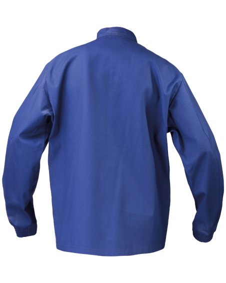 Bluza trudnopalna, dla spawaczy, antyelektrostatyczna, granatowa — tył bluzy