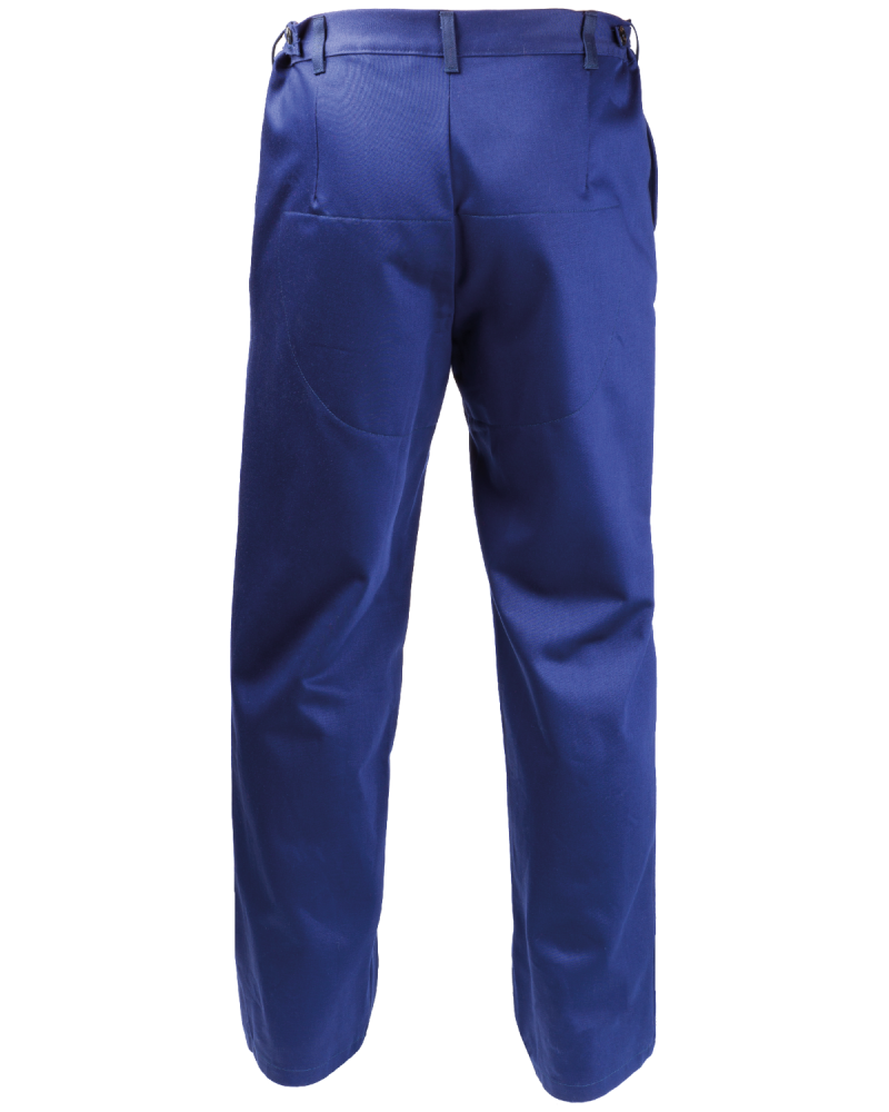 Spodnie Spawacz trudnopalne, dla spawaczy (Klasa 1), granatowe — tył spodni