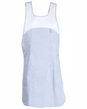 4554 Cleaning Apron (Blue/White)