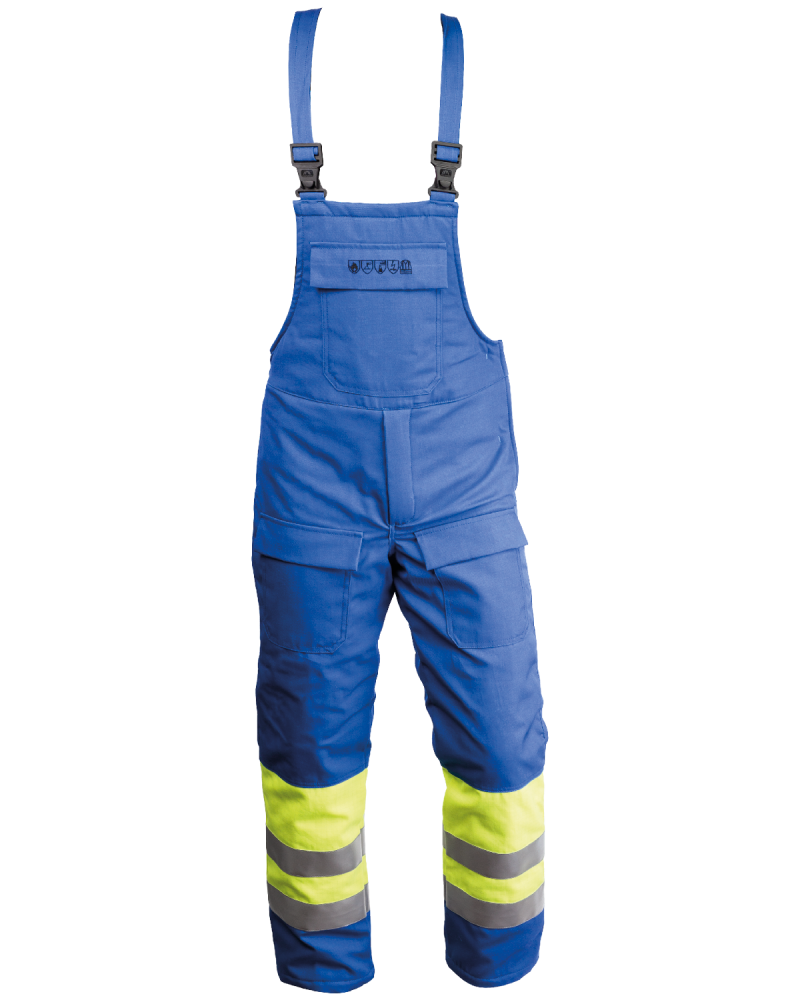 Ogrodniczki ocieplane Hi vis multiochronne - przód