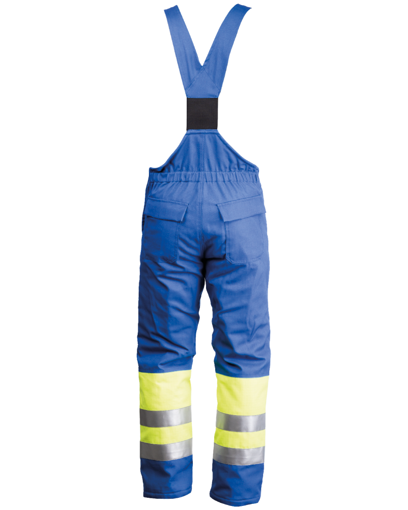 Ogrodniczki ocieplane Hi vis multiochronne - tył