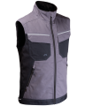 Kamizelka ocieplana 2506 z odblaskami V-WORK (Szary/Czarny) - bok