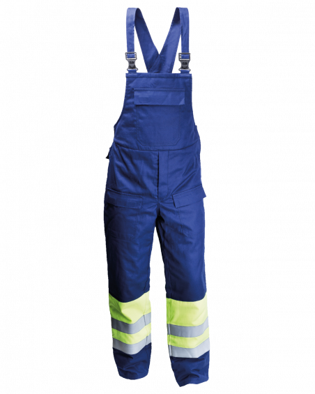 Ogrodniczki ocieplane Hi-vis multiochronne (Granatowy/Żółty Hi-Vis) - tył