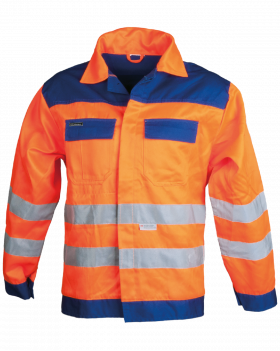 3920 HV KNEITER high-visibility jacket (orange hi-vis/navy blue)