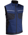 Kamizelka ocieplana 2506 z odblaskami V-WORK (Granat/Czerń) - bok