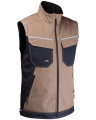 Kamizelka ocieplana 2506 z odblaskami V-WORK (Brązowy/Czarny) - bok