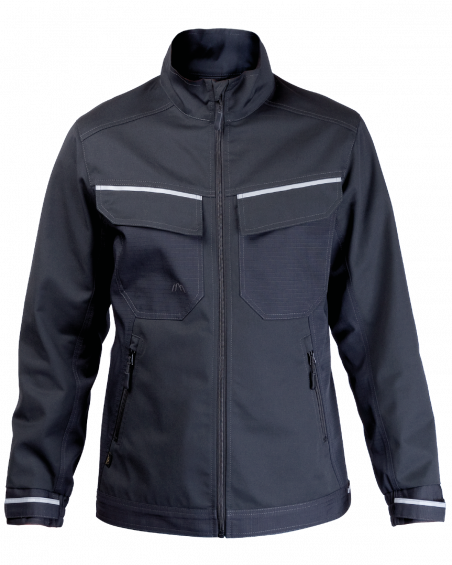 Bluza 3506 z odblaskami V-WORK (Czarny) - przód bluzy