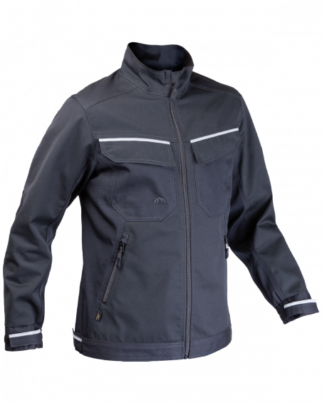 Bluza 3506 z odblaskami V-WORK (Czarny) - prawy bok bluzy