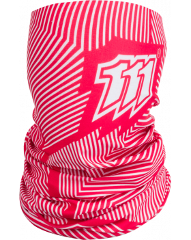 0004 Multifunctional Snood (White and Red Stripes)