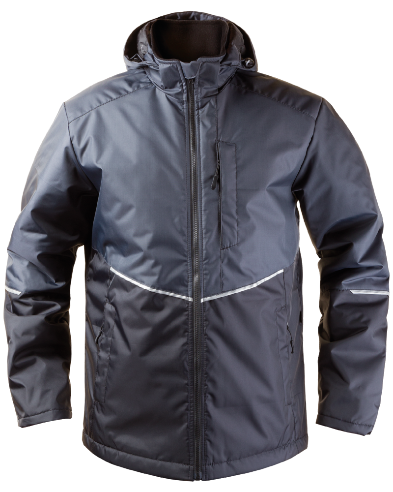 123A Winter Jacket (Grey/Black) - front