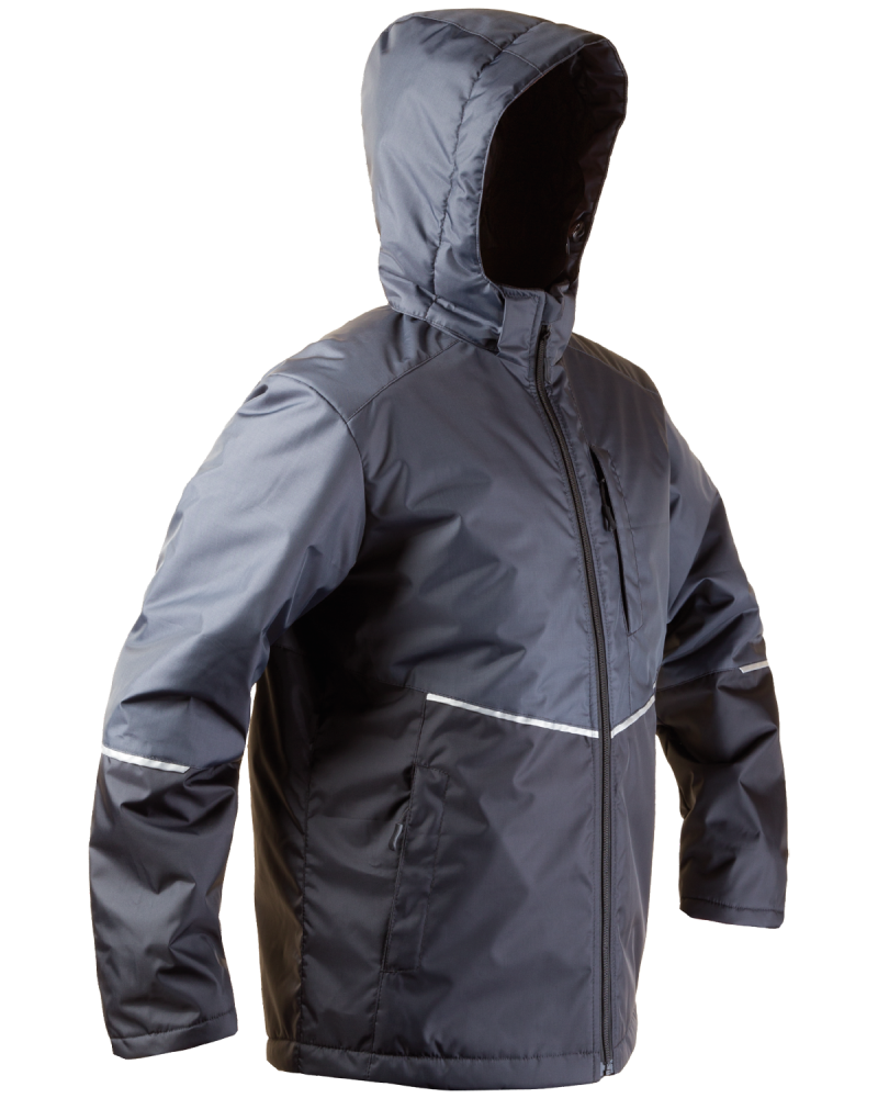 123A Winter Jacket Hooded (Grey/Black) - side