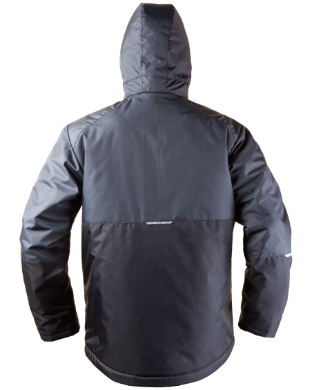 123A Winter Jacket Hooded (Grey/Black) - back