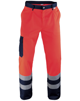 5240 Reflective Trousers (Navy/Hi-Vis Red)