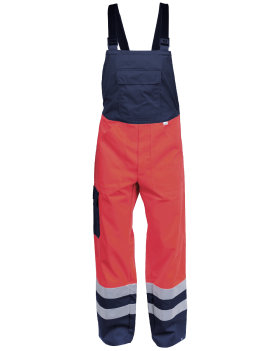 6240 Reflective Overalls (Grey/Hi-Vis Red)