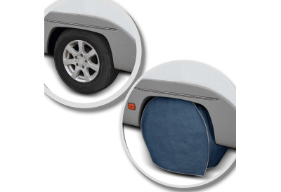 Protective cover for a caravan wheel