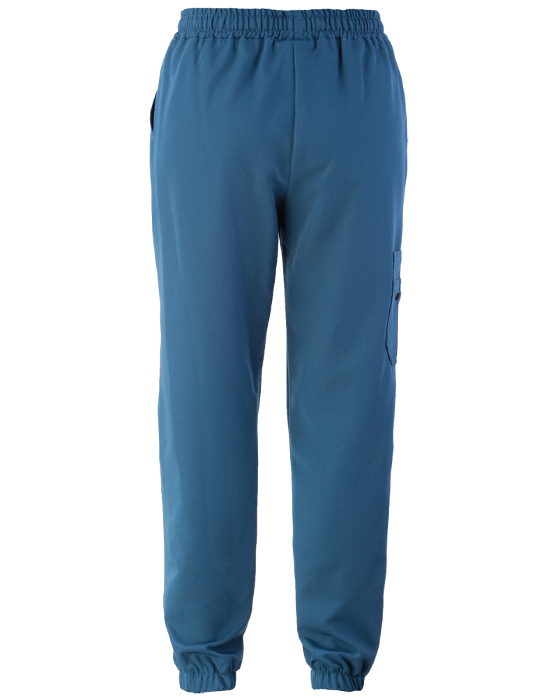 Women's trousers, marine joggers with elasticated waistband - back