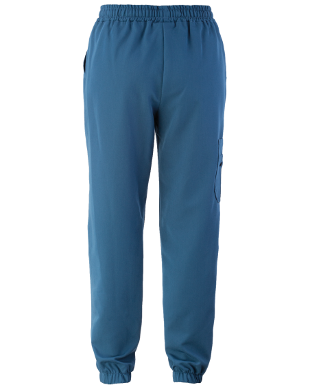 Women's trousers, marine joggers with elasticated waistband - back