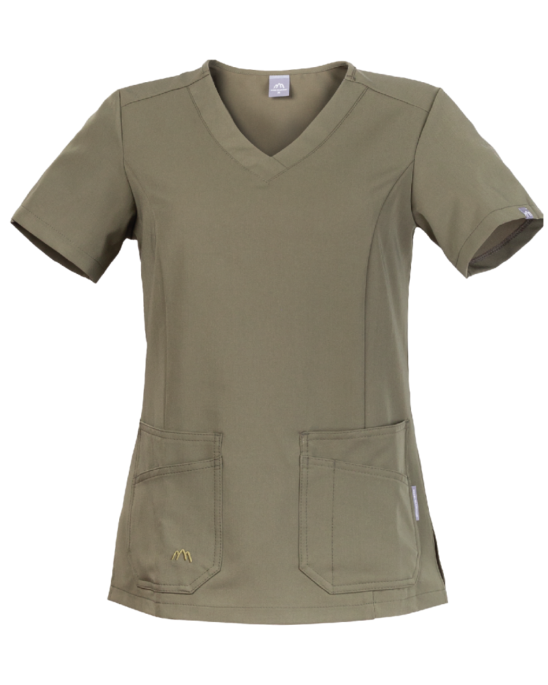 304V Medical Work Tunic (olive green) - front