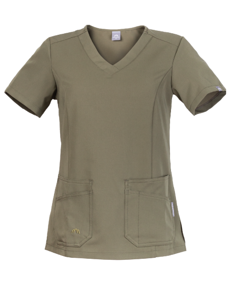 304V Medical Work Tunic (olive green) - front