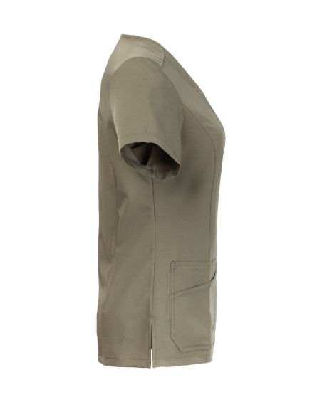 304V Medical Work Tunic (olive green) - right side