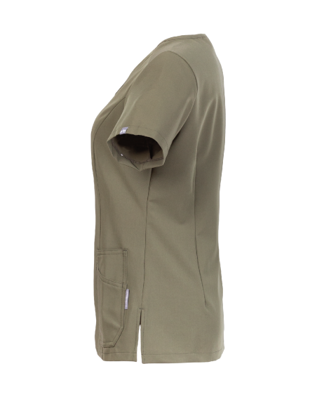 304V Medical Work Tunic (olive green) - left side